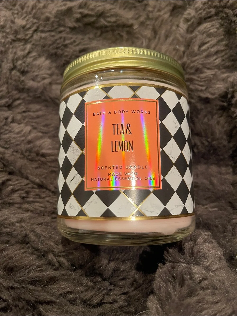 New tea & lemon bath and body works single wick discontinued candle NWT HTF